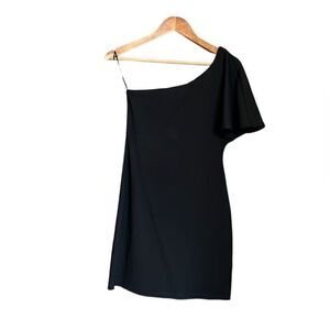 Susana Monaco black one shoulder dress. Size medium